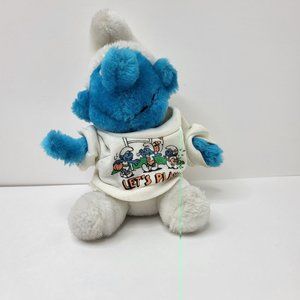 1980 Smurf Stuffed‎ Animal Plush Toy Doll Peyo Wallace Berrie Co. Vintage 9"